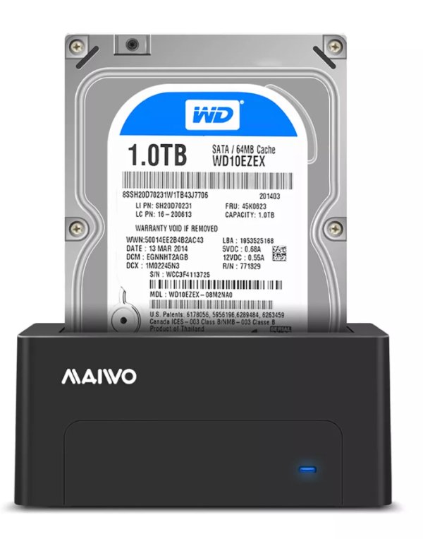 Picture of תחנת עגינה לדיסק בודד 3.5/2.5 MAIVO Single HDD DOCKING STATION